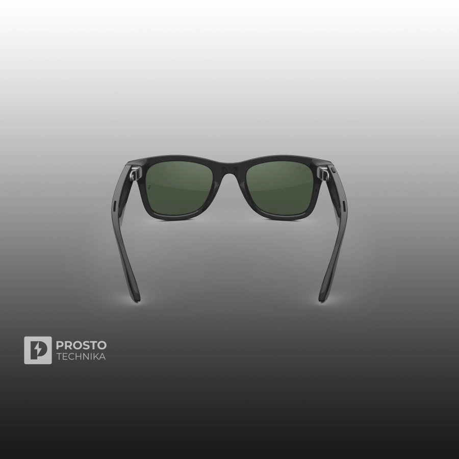 Ray-Ban Wayfarer (Gen 2) Глянцевый Чёрный с Прозрачно-Графитовыми-Зелёными Линзами (Transitions Graph Green)